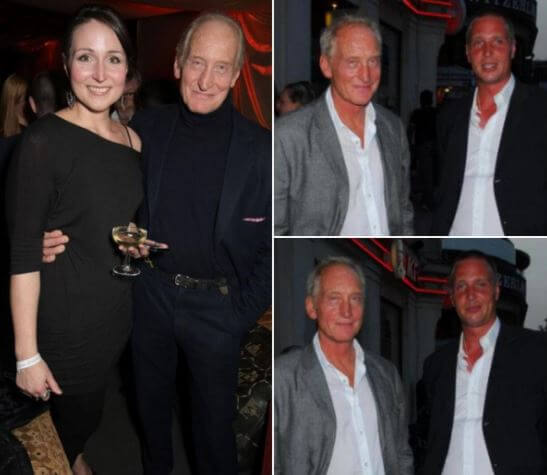 Oliver Dance (left) with his father, Charles Dance, and sister.